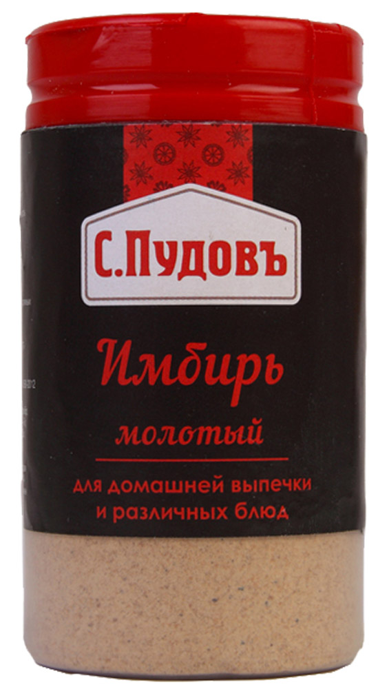 Пудовъ имбирь молотый, 25 г4607012297297 Пудовъ имбирь молотый, 25 г4607012297297Имбирь имеет насыщенный, слегка горьковатый вкус и пикантный аромат. Применяется при приготовлении мяса, рыбы и морепродуктов, овощей, маринадов, заправок и разных напитков (чай, лимонад, глинтвейн). Популярен имбирь в сладкой выпечке и десертных блюдах (пряниках, коврижках, печенье, пудингах, муссах, джемах и желе).