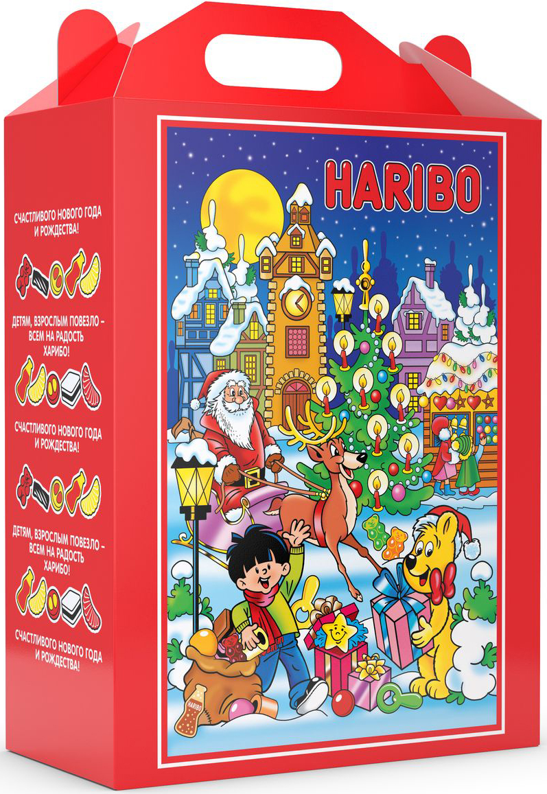 Haribo Сладкий набор Веселые сладости, 2120 г81741 Haribo Сладкий набор Веселые сладости, 2120 г81741Для самого сказочного и веселого времени в году Haribo подготовил особенный набор! В его составе Хэппи Кола, Червячки Вумис, Голдберен, Динос, Фруктовые колечки, Вальдмайстер и Кубики - Смешинки. Угощайтесь сами и угощайте других!