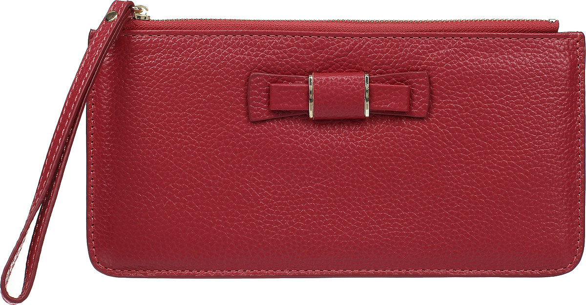 Кошелек женский Cheribags, цвет: бордовый. 04K-885-3304K-885-33 Кошелек женский Cheribags, цвет: бордовый. 04K-885-3304K-885-33Кошелек Cheribags выполнен из натуральной кожи зернистой текстуры и оформлен декоративной нашивкой в виде бантика. Внутри расположено три отделения для купюр и шесть открытых накладных карманов для визитных и дисконтных карт. Разделитель для купюр оснащен сетчатым окошком. Изделие закрывается с помощью застежки-молнии. Кошелек дополнен ручкой-петлей для переноски изделия на запястье.
