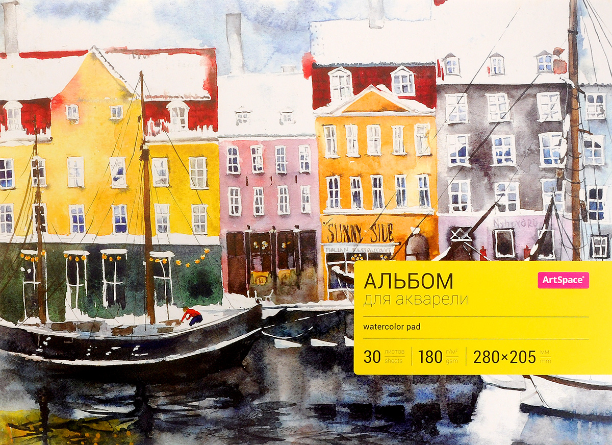 ArtSpace Альбом для акварели 30 листовАа30_017 ArtSpace Альбом для акварели 30 листовАа30_017Альбом для акварели ArtSpace порадует маленького художника и вдохновит его на творчество. Альбом изготовлен из белоснежной бумаги с яркой обложкой из прочного картона. Внутренний блок альбома сшитый и состоит из 20 листов. Жесткая подложка позволяет использовать альбом на весу. Специальная бумага не деформируется при смачивании. Высокое качество бумаги позволяет рисовать в альбоме не только акварельными и гуашевыми красками, но и карандашами и фломастерами.