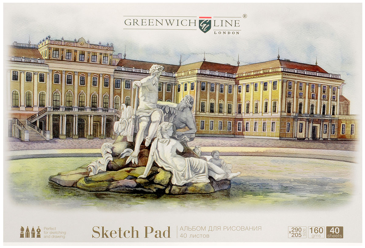 Greenwich Line Альбом для рисования Город 40 листовPS40-04624 Greenwich Line Альбом для рисования Город 40 листовPS40-04624Альбом для рисования Greenwich Line Город - отличный вариант для воплощения творческих идей не только детей, но и взрослых. Бумага с плотностью 160 г/м2 прекрасно подходит для рисования всеми видами водорастворимых красок. Альбом на склейке и оснащен плотной картонной подложкой. Кроме того, такой альбом Greenwich Line Город поможет увлечь ребенка, развивая интерес к художественному творчеству, эстетический вкус и восприятие,воспитывая самостоятельность и аккуратность в работе.
