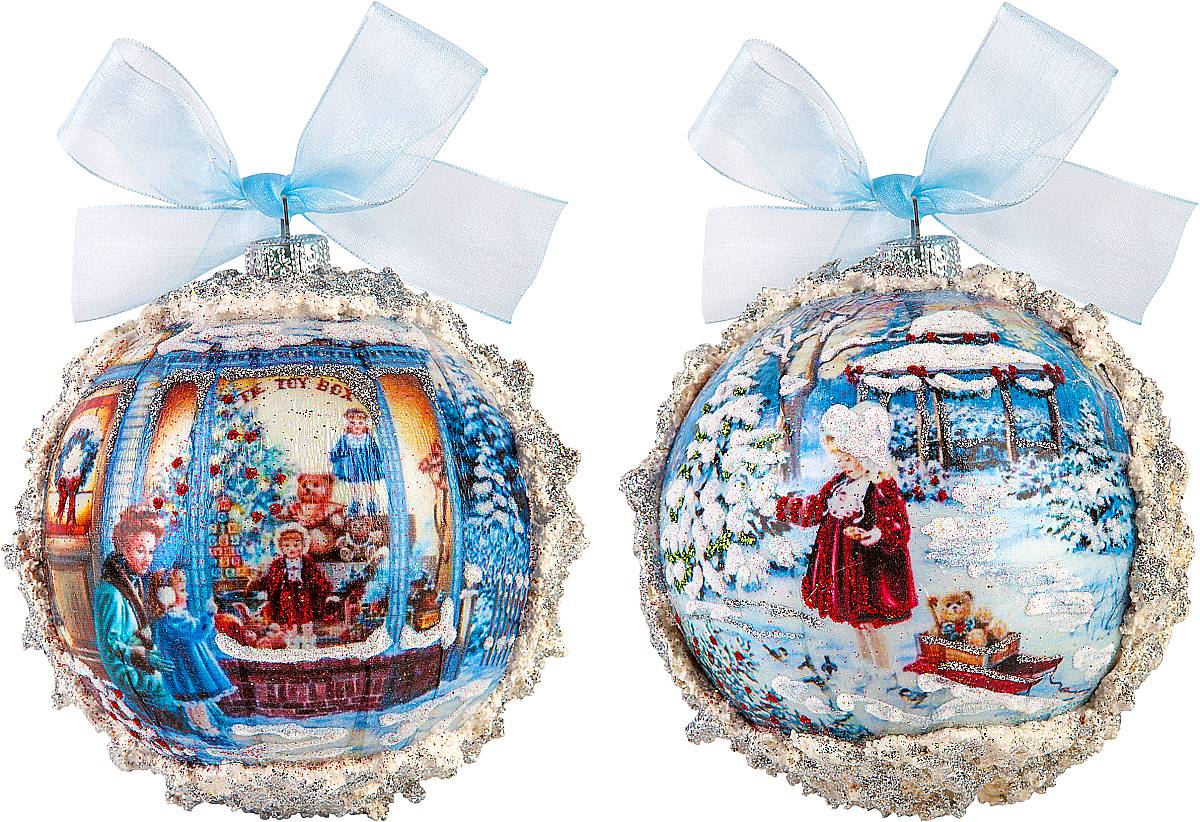 Набор новогодних подвесных украшений Mister Christmas Коллекционные шары, диаметр 10 см, 2 штST-2A Набор новогодних подвесных украшений Mister Christmas Коллекционные шары, диаметр 10 см, 2 штST-2AНабор подвесных украшений Mister Christmas Коллекционные шары прекрасно подойдет для праздничного декора новогодней ели. Набор состоит из двух украшений, выполненных из ПВХ. Для удобного размещения на елке для каждого украшения предусмотрена петелька в виде бантика. Елочная игрушка - символ Нового года. Она несет в себе волшебство и красоту праздника. Создайте в своем доме атмосферу веселья и радости, украшая новогоднюю елку нарядными игрушками, которые будут из года в год накапливать теплоту воспоминаний.
