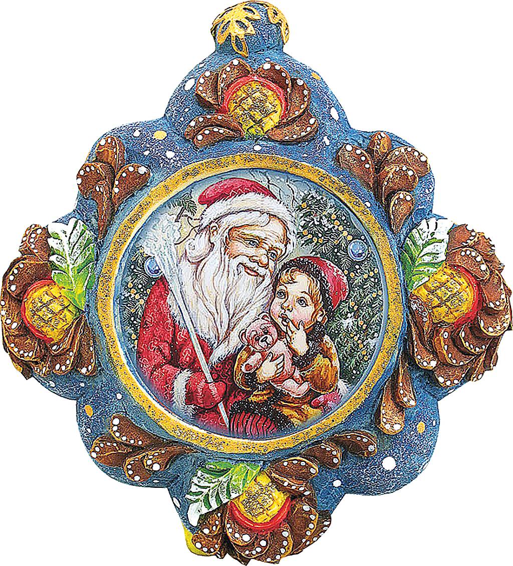 Украшение новогоднее подвесное Mister Christmas Дед Мороз с малышом, коллекционное, высота 10 смUS 6102543 Украшение новогоднее подвесное Mister Christmas Дед Мороз с малышом, коллекционное, высота 10 смUS 6102543Коллекционное украшение Mister Christmas Дед Мороз с малышом прекрасно подойдет для праздничного декора вашего дома. Изделие выполнено из полистоуна и оснащено креплением для подвешивания на елку. Новогодние украшения несут в себе волшебство и красоту праздника. Они помогут вам украсить дом к предстоящим праздникам и оживить интерьер. Создайте в доме атмосферу тепла, веселья и радости, украшая его всей семьей. Кроме того, такая игрушка станет приятным подарком, который надолго сохранит память этого волшебного времени года. Высота украшения: 10 см.