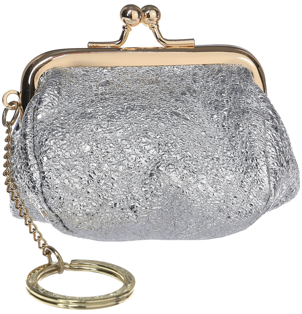 Монетница женская Cheribags, цвет: серебряный. 04M-2304M-23 Монетница женская Cheribags, цвет: серебряный. 04M-2304M-23Монетница Cheribags выполнена из натуральной текстурной кожи. Внутри расположено отделение для монет. Изделие закрывается на надежный рамочный замок. Монетница оснащена цепочкой с заводным кольцом для фиксации ключей.