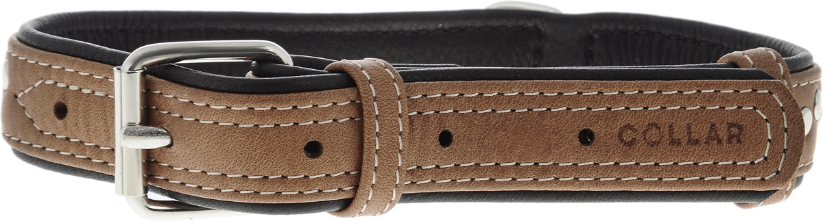 Ошейник для собак CoLLaR SOFT, цвет: коричневый, черный, ширина 2,5 см, обхват шеи 38-49 см. 72077207 Ошейник для собак CoLLaR SOFT, цвет: коричневый, черный, ширина 2,5 см, обхват шеи 38-49 см. 72077207Ошейник для собак CoLLaR SOFT изготовлен из высококачественной кожи. Он устойчив к влажности и перепадам температур. Сверхпрочные нити, крепкие металлические элементы делают ошейник надежным и долговечным. Обхват ошейника регулируется при помощи пряжки. Ошейник оснащен металлическим кольцом для крепления поводка. Изделие отличается высоким качеством, удобством и универсальностью. Минимальный обхват шеи: 38 см. Максимальный обхват шеи: 49 см. Ширина ошейника: 2,5 см. Длина ошейника: 53 см.