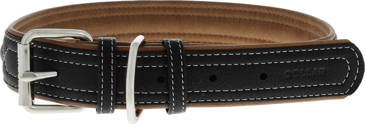Ошейник для собак CoLLaR SOFT, цвет: черный, коричневый, ширина 3,5 см, обхват шеи 57-71 см7216 Ошейник для собак CoLLaR SOFT, цвет: черный, коричневый, ширина 3,5 см, обхват шеи 57-71 см7216Ошейник для собак CoLLaR SOFT изготовлен из высококачественной кожи. Он устойчив к влажности и перепадам температур. Сверхпрочные нити, крепкие металлические элементы делают ошейник надежным и долговечным. Обхват ошейника регулируется при помощи пряжки. Ошейник оснащен металлическим кольцом для крепления поводка. Изделие отличается высоким качеством, удобством и универсальностью. Минимальный обхват шеи: 57 см. Максимальный обхват шеи: 71 см. Ширина ошейника: 3,5 см. Длина ошейника: 77 см.