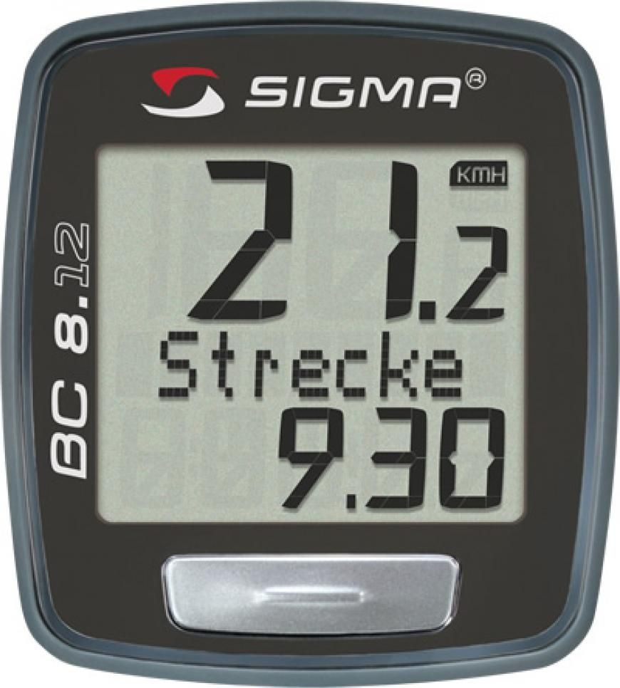 Велокомпьютер Sigma BC 8.12 Topline, 8 функцийSIG_08120 Велокомпьютер Sigma BC 8.12 Topline, 8 функцийSIG_08120Модель для тех, кто хочет сравнивать свою скорость в разные промежутки времени. Отлично подойдет для начинающих! Функции: - текущая скорость - средняя скорость - максимальная скорость - дистанция поездки - общий путь (не показывается во время движения) - время в пути - общее время за все поездки (не показывается во время движения) - часы Характеристики: - Автоматическое включение/выключение при езде и остановке - Влагозащищен - Есть возможность подключения к компьютеру с помощью дополнительных аксессуаров