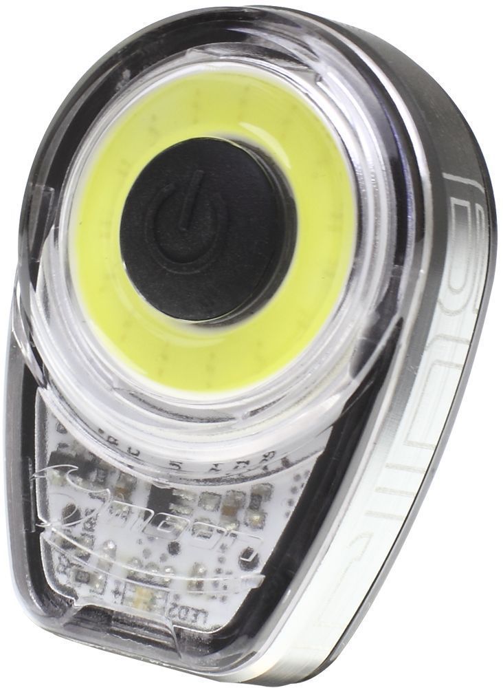 Фонарь передний Moon Ring, 1 диод, 6 режимов, USBWP_Ring_W Фонарь передний Moon Ring, 1 диод, 6 режимов, USBWP_Ring_W1 плата из 15 диодов расположенных кругом, сверх яркое белое свечение - Алюмииевый корпус с отводом тепла - Литий Полимер аккумулятор (3.7V 280mAh) - USB порт - 6 режимов: Стандарт / Высоко / Максимум / 20% Вспышка /100% Вспышка /Стробоскоп - Быстросъемное крепление RB-22 (установка на любой руль) - 2 O-rings для крепления :RS-G (для 20-35mm диаметра); RS-H (для 35-52mm диаметра) - Индикатор разряда, зарядки и полной зарядки аккумулятора - Функция автоматического отключения при полной зарядке - Боковая заметность - Влагозащищенный (IPX 4) - Возможность крепления на ремни (рюкзаки, багажные сумки и.тд) - Размер:44 x 31.2 x 16.5 mm