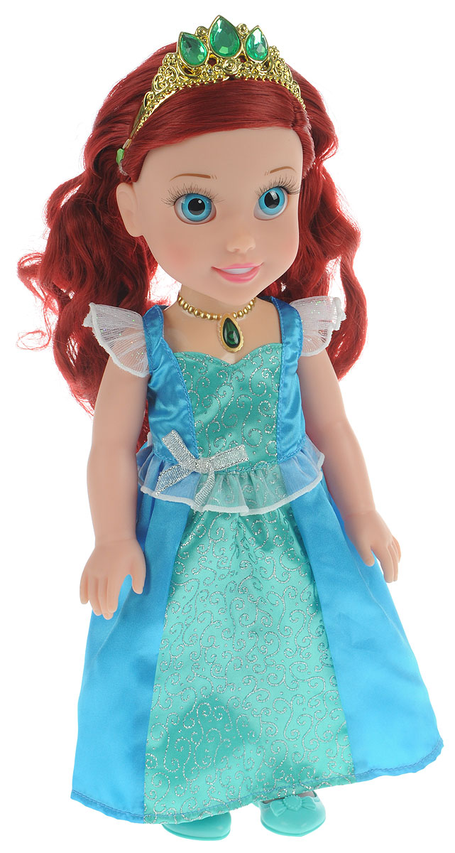 Disney Princess Кукла озвученная Ариэль Моя маленькая принцессаARIEL001 Disney Princess Кукла озвученная Ариэль Моя маленькая принцессаARIEL001Кукла Disney Princess Ариэль. Маленькая принцесса олицетворяет собой главную героиню популярного мультика от компании Дисней. У куколки реалистичные пластиковые глаза и густые ресницы, которые делают взгляд особенно выразительным. Малышка Ариэль одета в пышное королевское платье и туфельки, а на ее красивых локонах сверкает тиара с драгоценными камнями. Ручки и ножки куколки подвижны, а волосы можно расчесывать. Нажмите на волшебный медальон на шее принцессы, чтобы услышать, как Ариэль разговаривает и поет красивую песню. Рекомендуется докупить 2 батарейки напряжением 1,5V типа AАА (товар комплектуется демонстрационными). Каждая принцесса когда-то была маленькой девочкой и мечтала о чуде. Окунитесь в мир сказки вместе со своей новой подругой - очаровательной Ариэль.
