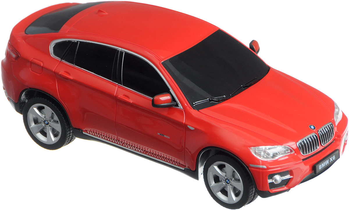 Rastar Радиоуправляемая модель BMW X6 цвет красный масштаб 1:2431700-RASTAR Rastar Радиоуправляемая модель BMW X6 цвет красный масштаб 1:2431700-RASTARРадиоуправляемая модель Rastar BMW X6 является точной копией автомобиля BMW в масштабе 1/24. Машина идеально повторяет форму и дизайн оригинальной модели. Имеет литой корпус, автономную ходовую часть. Модель обязательно вызовет интерес, как у детей, так и у взрослых. Машина изготовлена из высококачественного пластика с металлическими элементами, шины выполнены из мягкой резины. Управление игрушкой происходит при помощи пульта, который работает на частоте 27 MHz. Автомобиль может перемещаться вперед-назад, вправо-влево. Передние и задние фары подсвечиваются при движении. Ваш ребенок увлеченно будет играть с моделью, придумывая различные истории и устраивая соревнования. Порадуйте его таким замечательным подарком! Для работы автомобиля требуются 3 батарейки напряжением 1,5V типа АА (не входят в комплект). Для работы пульта управления требуются 2 батарейки напряжением 1,5V типа АА (не входят в комплект).