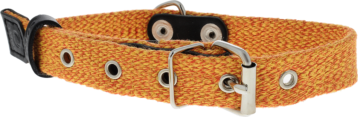 Ошейник для собак CoLLaR, цвет: оранжевый, ширина 2 см, обхват шеи 31-41 см02614 Ошейник для собак CoLLaR, цвет: оранжевый, ширина 2 см, обхват шеи 31-41 см02614Ошейник для собак CoLLaR, выполненный из хлопка с кожаными вставками, устойчив к влажности и перепадам температур. Крепкие металлические элементы делают ошейник надежным и долговечным. Изделие отличается высоким качеством, удобством и универсальностью. Размер ошейника регулируется при помощи пряжки, зафиксированной на одном из 5 отверстий. Минимальный обхват шеи: 31 см. Максимальный обхват шеи: 41 см. Ширина: 2 см.