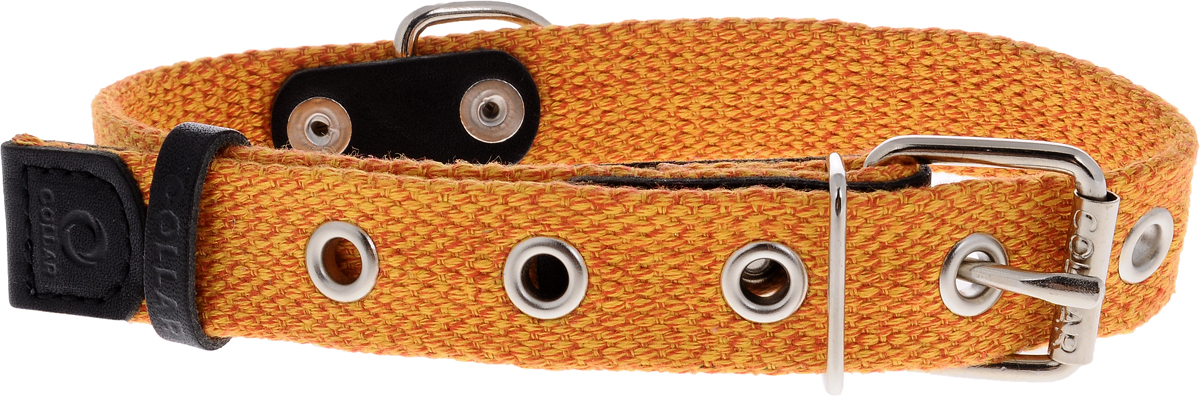 Ошейник для собак CoLLaR, цвет: оранжевый, ширина 2,5 см, обхват шеи 41-53 см02624 Ошейник для собак CoLLaR, цвет: оранжевый, ширина 2,5 см, обхват шеи 41-53 см02624Ошейник для собак CoLLaR, выполненный из хлопка с кожаными вставками, устойчив к влажности и перепадам температур. Крепкие металлические элементы делают ошейник надежным и долговечным. Изделие отличается высоким качеством, удобством и универсальностью. Размер ошейника регулируется при помощи пряжки, зафиксированной на одном из 5 отверстий. Минимальный обхват шеи: 41 см. Максимальный обхват шеи: 53 см. Ширина: 2,5 см.