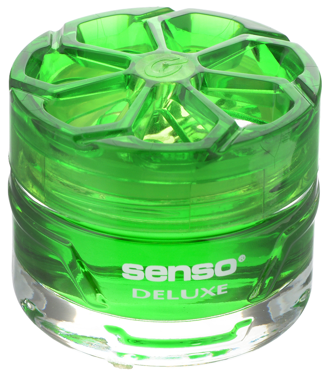 Ароматизатор автомобильный Dr.Marcus Senso Deluxe. Green Apple, гелевый, 50 мл37628 Ароматизатор автомобильный Dr.Marcus Senso Deluxe. Green Apple, гелевый, 50 мл37628Ароматизатор автомобильный Dr.Marcus Senso Deluxe. Green Apple эффективно устраняет неприятные запахи и придает легкий приятный аромат. Сочетание формулы геля с парфюмами наилучшего качества обеспечивает устойчивый запах. Кроме того, ароматизатор обладает элегантным дизайном, поэтому будет гармонично смотреться в салоне любого автомобиля. Благодаря удобной конструкции, его можно установить в любое место, например, на панель, под сиденье или в двери. Чтобы закрепить ароматизатор, необходимо использовать вложенный пластырь. Рекомендуется наклеивать пластырь на чистую поверхность. Ароматизатор имеет продолжительный срок службы - до 75 дней. Его можно использовать не только в автомобиле, но и в домашних условиях.