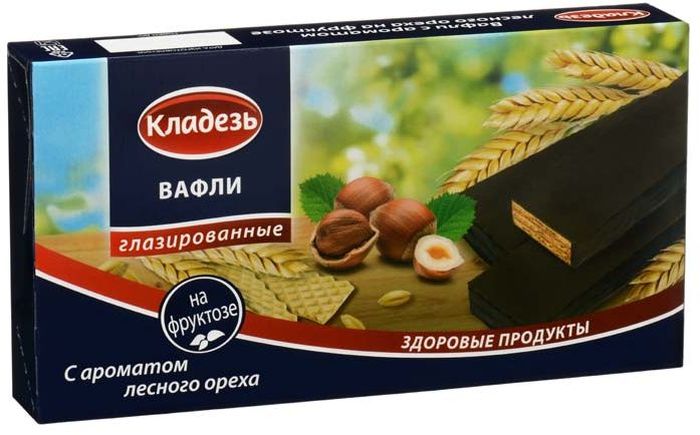 Кладезь вафли с ароматом лесного ореха, 150 гнвм061 Кладезь вафли с ароматом лесного ореха, 150 гнвм061Торговая марка Кладезь является одним из лидеров в категории Здоровое питание и представляет собой линейку продуктов, разработанную специально для тех, кто следит за своим здоровьем и фигурой, но не желает отказывать себе в сладких удовольствиях. Торговая марка включает широкий ассортимент бакалейных и кондитерских изделий: печенье, вафли, вафельный торт, конфитюры, шоколадные конфеты, шоколад и каши овсяные. В составе продукции полностью отсутствует сахар, даже в глазури, которой покрыты вафли и торт. - Удобная картонная упаковка с коррексом – вафли не ломаются. - Производство расположено на территории России (Ленинградская область). - Завод оборудован современной австрийской производственной линией FRANZ HAAS WAFFELMASHINEN INDUSTRIE AG, позволяющей изготавливать высококачественные воздушные вафли. Вафли и торт Кладезь изготовлены из муки высшего сорта. Не содержат сахара, вместо него используется фруктоза. Начинка вафель и торта...