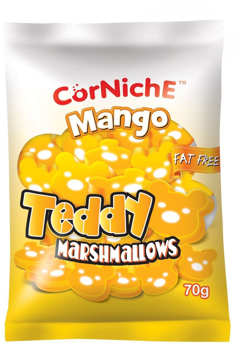 Corniche Marshmallows тедди манго, 70 гифи002 Corniche Marshmallows тедди манго, 70 гифи002Маршмелоу Тедди - это симпатичные медвежата с нежным вкусом яблока, которые очень нравятся детям. Могут быть самостоятельным лакомством или выступить в роли дополнения к освежающему напитку, фруктовому салату или мороженому. Отлично подойдут для создания настроения на детской вечеринке или утреннике в детском саду.