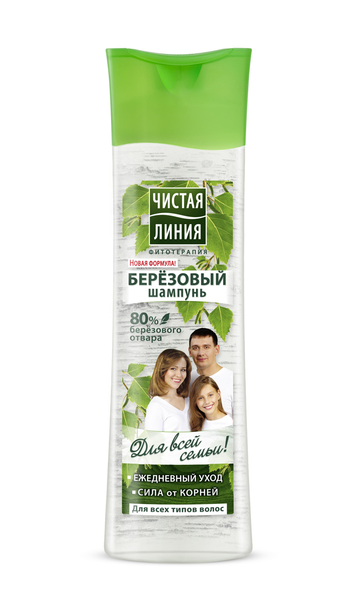Чистая Линия Шампунь для всей семьи Березовый 400 мл1106009821 Чистая Линия Шампунь для всей семьи Березовый 400 мл1106009821ПРИРОДНЫЕ КОМПОНЕНТЫ: 80% берёзового отвара мягкая моющая основа на отваре не сушит кожу не содержит красителей подходит для частого применения РЕЗУЛЬТАТ: крепкие, мягкие волосы более здоровая кожа головы