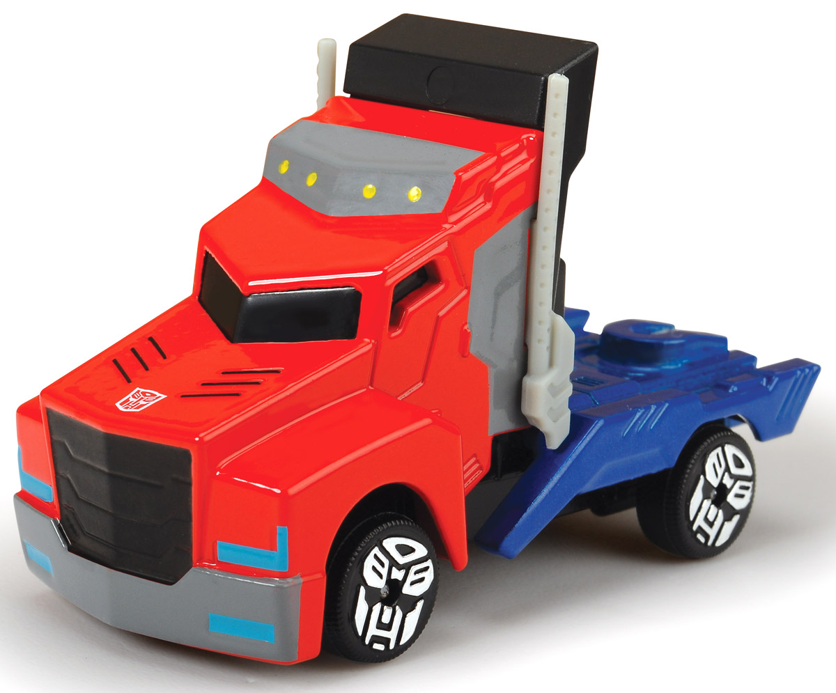 Dickie Toys Машинка Optimus Prime3111000_красный/синий Dickie Toys Машинка Optimus Prime3111000_красный/синийТеперь в схватке с противником любимый герой мультфильма всегда будет оставаться победителем! Машинка Dickie Toys Optimus Prime выполнена из металла и пластика в виде героя мультсериала Transformers: Robots in Disguise. Колеса машинки свободно вращаются. Эта машинка будет отличным подарком всем поклонникам Трансформеров.