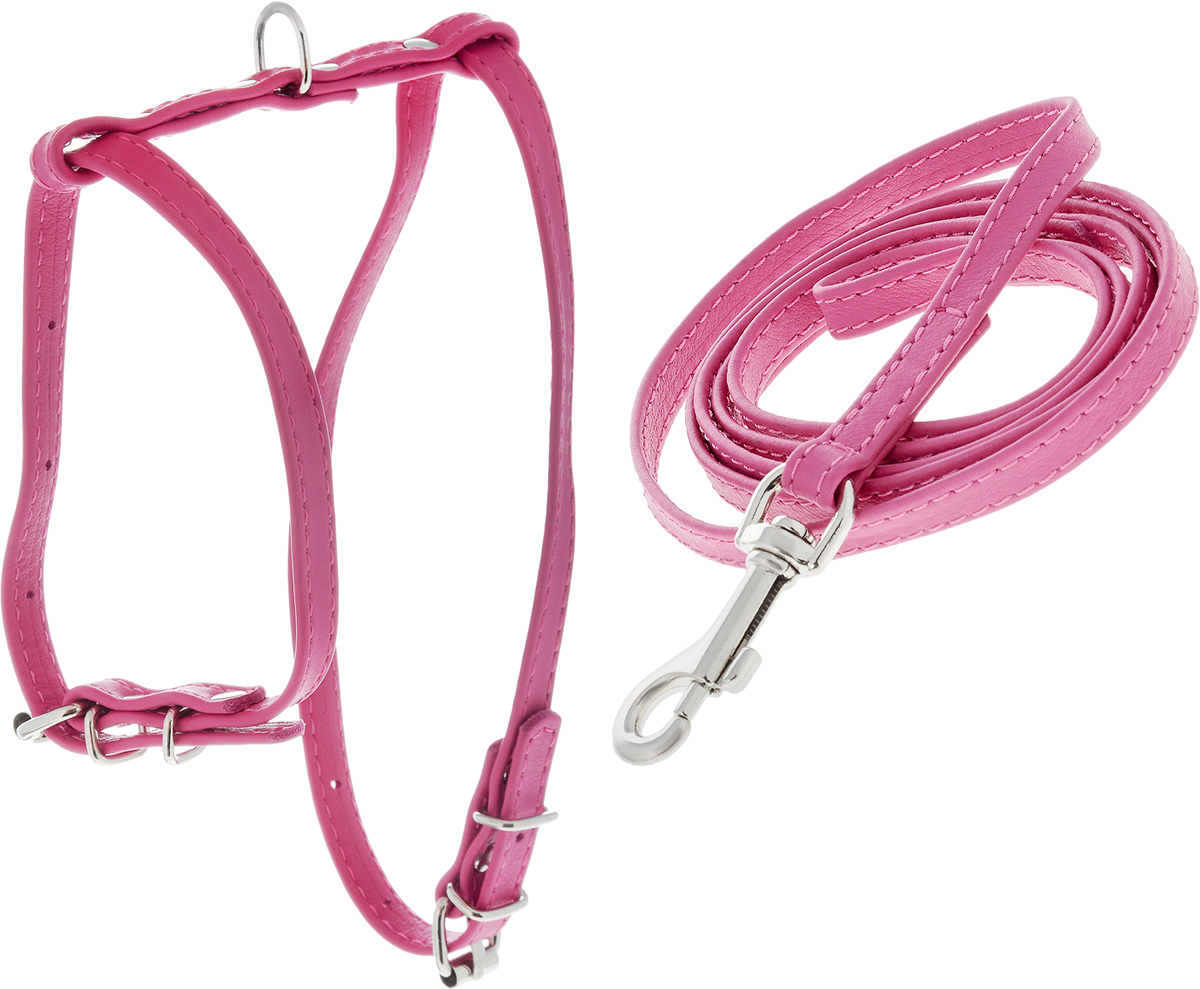 Шлейка для животных CoLLaR Glamour, с поводком, цвет: розовый, ширина 9 мм, обхват груди: 30-40 см33997_розовый Шлейка для животных CoLLaR Glamour, с поводком, цвет: розовый, ширина 9 мм, обхват груди: 30-40 см33997_розовыйШлейка CoLLaR Glamour, изготовленная из натуральной кожи, подходит для домашних животных мелких пород, например, для кошек, собак, кроликов. Крепкие металлические элементы делают ее надежной и долговечной. Шлейка - это альтернатива ошейнику. Правильно подобранная шлейка не стесняет движения питомца, не натирает кожу, поэтому животное чувствует себя в ней уверенно и комфортно. Размер регулируется при помощи пряжки. Изделие отличается высоким качеством, удобством и универсальностью. В комплекте кожаный поводок с металлическим карабином. Обхват шеи: 20-30 см. Обхват груди: 30-40 см. Ширина шлейки и поводка: 9 мм. Длина поводка: 115 см.