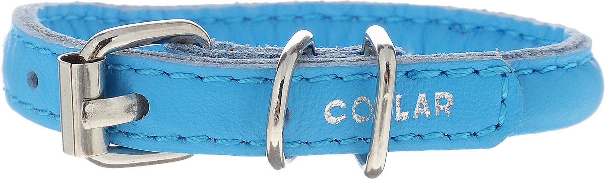 Ошейник для собак CoLLaR Glamour, цвет: голубой, диаметр 6 мм, обхват шеи 17-20 см22262 Ошейник для собак CoLLaR Glamour, цвет: голубой, диаметр 6 мм, обхват шеи 17-20 см22262Ошейник для собак CoLLaR Glamour, выполненный из натуральной кожи, устойчив к влажности и перепадам температур. Крепкие металлические элементы делают ошейник надежным и долговечным. Изделие отличается высоким качеством, удобством и универсальностью. Размер ошейника регулируется при помощи пряжки, зафиксированной на одном из 3 отверстий. Минимальный обхват шеи: 17 см. Максимальный обхват шеи: 20 см. Диаметр ошейника: 6 мм.