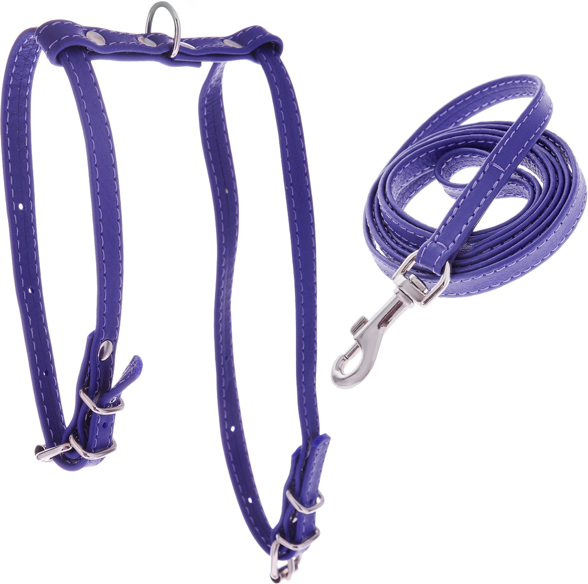 Шлейка для животных CoLLaR Glamour, с поводком, цвет: фиолетовый, ширина 9 мм, обхват груди: 30-40 см33999_фиолетовый Шлейка для животных CoLLaR Glamour, с поводком, цвет: фиолетовый, ширина 9 мм, обхват груди: 30-40 см33999_фиолетовыйШлейка CoLLaR Glamour, изготовленная из натуральной кожи, подходит для домашних животных мелких пород, например, для кошек, собак, кроликов. Крепкие металлические элементы делают ее надежной и долговечной. Шлейка - это альтернатива ошейнику. Правильно подобранная шлейка не стесняет движения питомца, не натирает кожу, поэтому животное чувствует себя в ней уверенно и комфортно. Размер регулируется при помощи пряжки. Изделие отличается высоким качеством, удобством и универсальностью. В комплекте кожаный поводок с металлическим карабином. Обхват шеи: 20-30 см. Обхват груди: 30-40 см. Ширина шлейки и поводка: 9 мм. Длина поводка: 115 см.