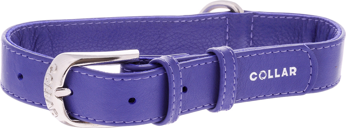 Ошейник для собак CoLLaR Glamour, цвет: фиолетовый, ширина 2,5 см, обхват шеи 38-49 см33049 Ошейник для собак CoLLaR Glamour, цвет: фиолетовый, ширина 2,5 см, обхват шеи 38-49 см33049Ошейник CoLLaR Glamour изготовлен из кожи, устойчивой к влажности и перепадам температур. Клеевой слой, сверхпрочные нити, крепкие металлические элементы делают ошейник надежным и долговечным. Изделие отличается высоким качеством, удобством и универсальностью. Размер ошейника регулируется при помощи металлической пряжки. Имеется металлическое кольцо для крепления поводка. Ваша собака тоже хочет выглядеть стильно! Такой модный ошейник станет для питомца отличным украшением и выделит его среди остальных животных. Минимальный обхват шеи: 38 см. Максимальный обхват шеи: 49 см. Ширина: 2,5 см.