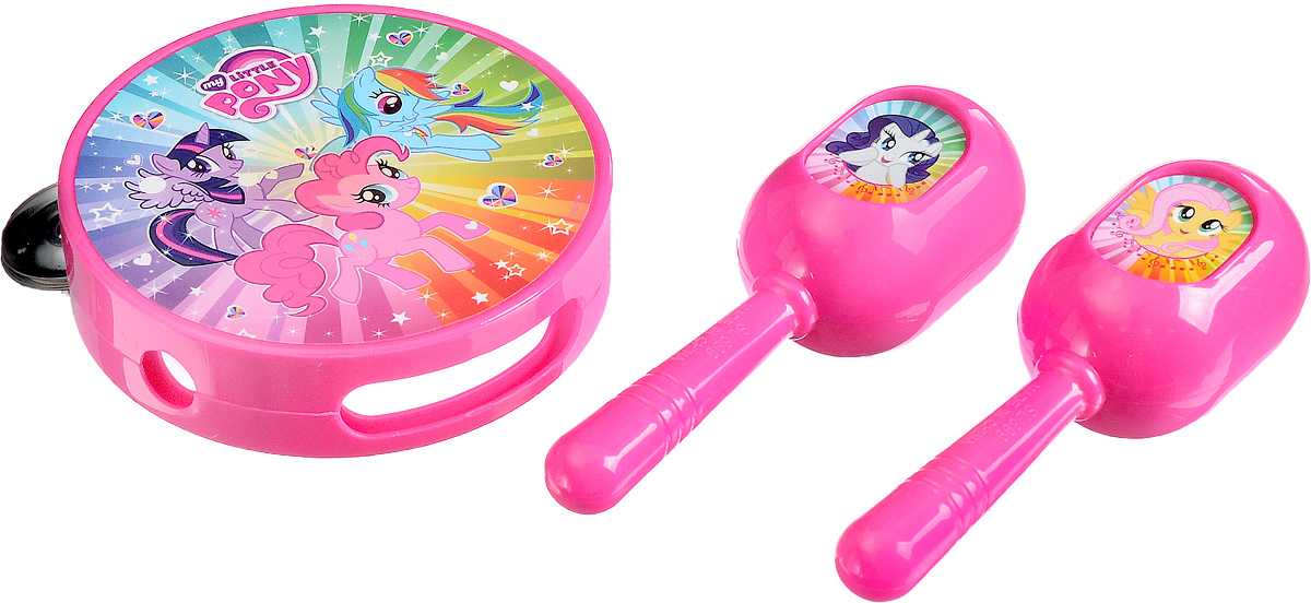 Играем вместе Набор музыкальных инструментов My Little Pony Бубен и маракасыB607108-R1 Играем вместе Набор музыкальных инструментов My Little Pony Бубен и маракасыB607108-R1Собираете с друзьями свою собственную группу? Тогда вам точно не обойтись без таких замечательных инструментов как бубен и маракасы! Набор музыкальных инструментов Играем вместе My Little Pony привлечет внимание вашего ребенка и позволит ему создать незабываемый концерт. Набор включает в себя бубен и 2 маракаса. Предметы набора выполнены из прочного пластика и оформлены изображениями персонажей из известного мультфильма Мой маленький пони. Малыш сможет увлеченно играть с набором и придумывать свои веселые мелодии.