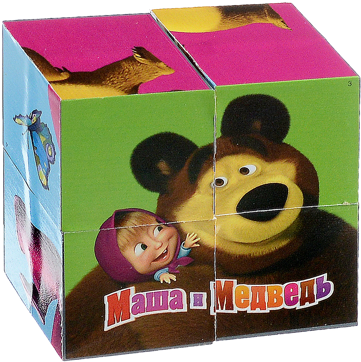 Играем вместе Кубики Маша и Медведь 0131801318 Играем вместе Кубики Маша и Медведь 0131801318С помощью четырех кубиков Играем вместе Маша и Медведь ребенок сможет собрать целых шесть красочных картинок с изображением сюжетов из любимого мультфильма. Кубики - самая популярная и самая необходимая игрушка для малыша. Игра с кубиками развивает зрительное восприятие, наблюдательность и внимание, мелкую моторику рук и произвольные движения. Ребенок научится складывать целостный образ из частей, определять недостающие детали изображения. Это прекрасный комплект для развлечения и времяпрепровождения с пользой для малыша.