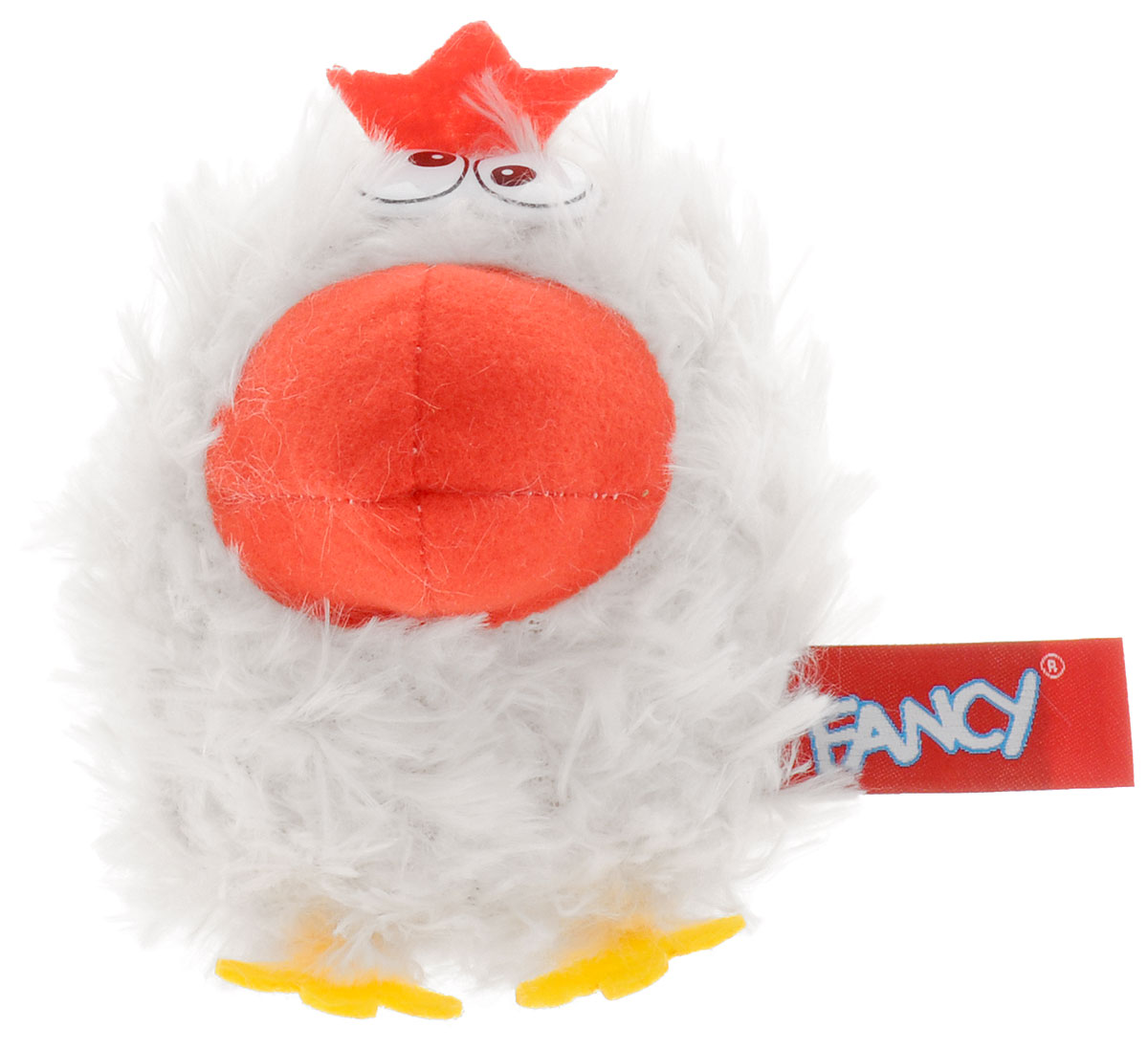 Fancy Мягкая озвученная игрушка Курочка 10 см цвет белыйKPAU0\M_белый Fancy Мягкая озвученная игрушка Курочка 10 см цвет белыйKPAU0\M_белыйМягкая озвученная игрушка Fancy Курочка вызовет улыбку у каждого, кто ее увидит! Курочка с пластиковыми глазками и большим красным клювом выполнена из ворсового трикотажа. Игрушка очень мягкая и создана из высококачественных материалов, которые не вызывают аллергии. Веселая и симпатичная курочка порадует вашего ребенка смешным громким кудахтаньем. Звуки появляются, если игрушку подбросить. Яркая забавная курочка станет прекрасным подарком для любого ребенка. Игрушка работает от незаменяемых батареек.