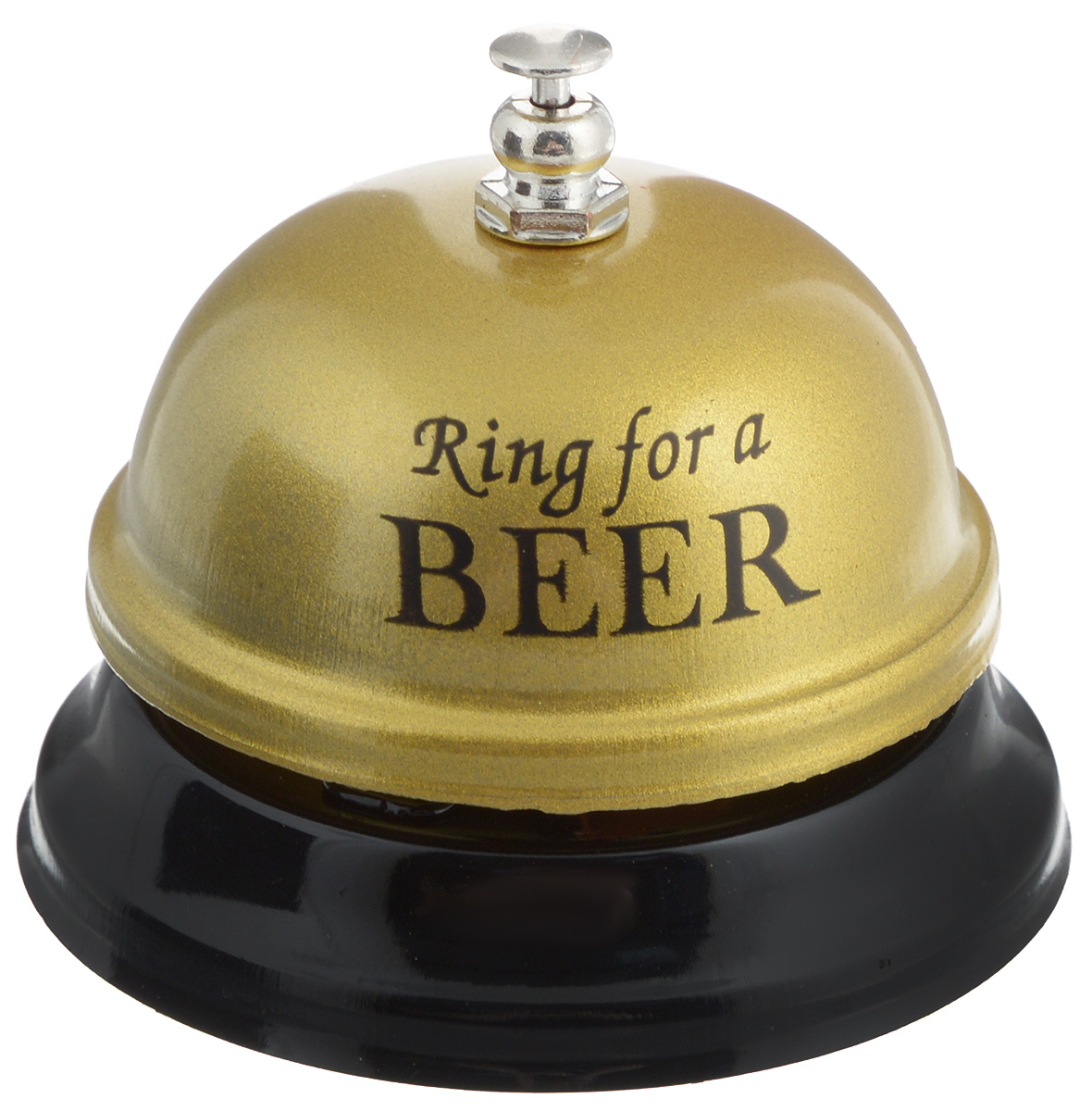 Звонок настольный Эврика Ring For A Beer95090 Звонок настольный Эврика Ring For A Beer95090Механический настольный звонок Эврика Ring For A Beer изготовлен из металла. С его помощью вы можете оповещать ваших близких о своих желаниях. Этот звонок будет отличным подарком, который подарит улыбку и радость.