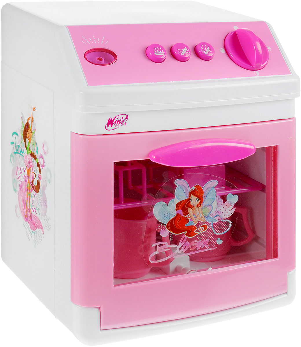 Играем вместе Игрушечная посудомоечная машина Winx Club1602-R Играем вместе Игрушечная посудомоечная машина Winx Club1602-RЗамечательная игрушечная посудомоечная машина Играем вместе Winx Club станет отличным подарком для вашей малышки. Если у нее не хватает времени вымыть игрушечную посуду, то она сможет воспользоваться этой чудесной техникой. Посудомоечная машина стилизована под всеми любимый мультфильм о феях Винкс, имеет звуковые и световые эффекты. А также в ней может использоваться вода. Пусть ваша девочка почувствует себя настоящей хозяйкой с такой отличной игрушкой. В набор также входит пластиковая посуда. Рекомендуется докупить 3 батарейки напряжением 1,5V типа АА (товар комплектуется демонстрационными).