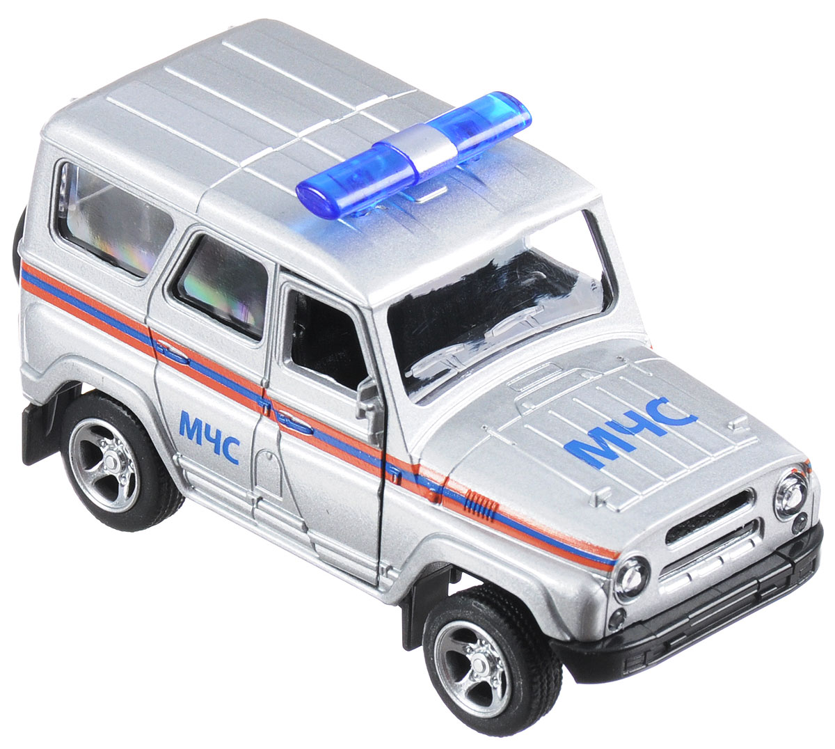 ТехноПарк Машинка инерционная UAZ Hunter МЧСX600-H09019-R ТехноПарк Машинка инерционная UAZ Hunter МЧСX600-H09019-RМашинка инерционная ТехноПарк UAZ Hunter. МЧС будет отличным подарком для каждого ребенка! Игрушка выполнена в реалистичном дизайне и достаточно детализирована. Такая проработка каждой детали позволяет говорить о ней, как о ценной модели, которая может занять достойное место на полках коллекционеров. Дверцы кабины открываются. Авто оснащено инерционным механизмом, а прорезиненные колеса обеспечивают надежное сцепление с любой поверхностью пола. Подарите вашему малышу возможность почувствовать себя настоящим водителем.