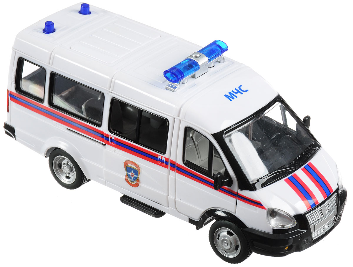 Микроавтобус Технопарк Газель МЧС (x600-h09004-r) 1:43 18 см