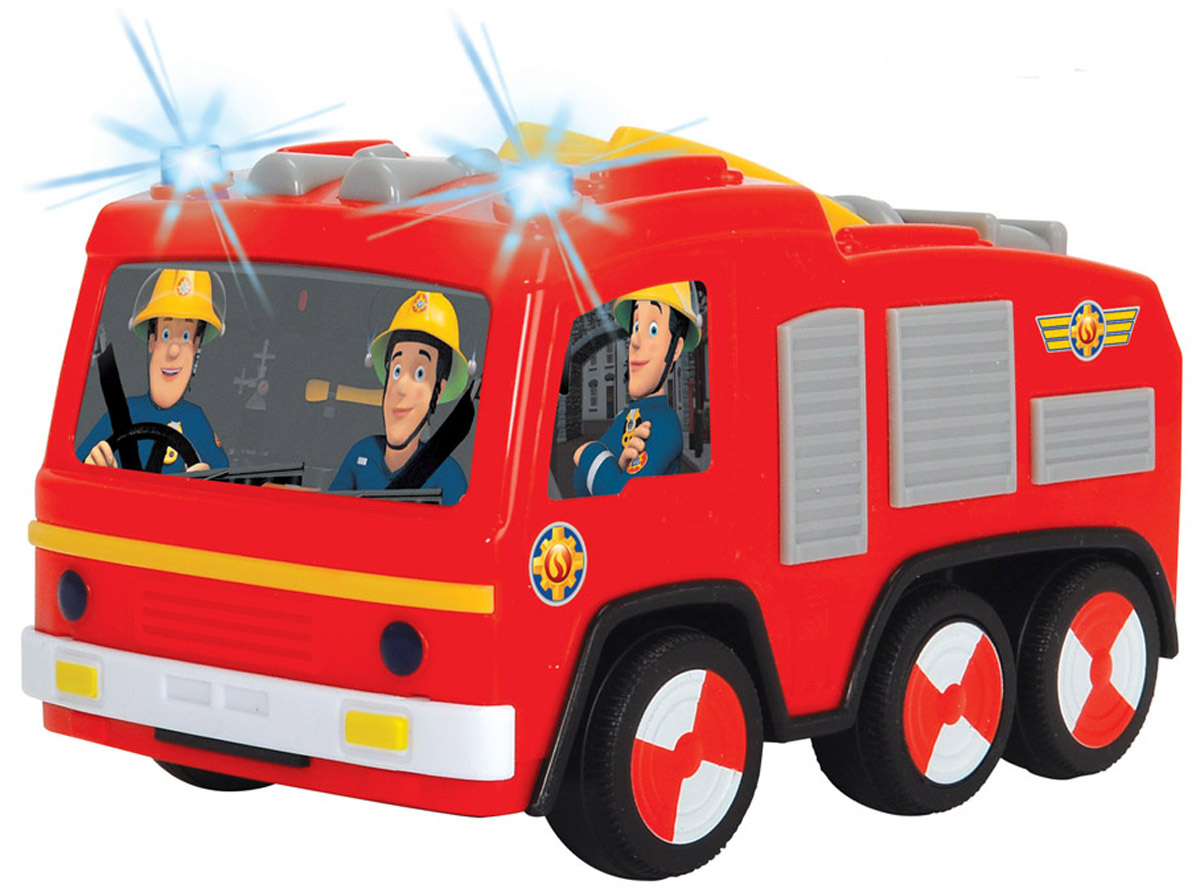 Dickie Toys Пожарная машина Non Fall Jupiter3092000 Dickie Toys Пожарная машина Non Fall Jupiter3092000Пожарная машина Dickie Toys Non Fall Jupiter - замечательная игрушка, выполненная по мотивам популярного мультфильма Пожарный Сэм. Корпус игрушки имеет яркий красный цвет и украшен красочными наклейками с изображением героев мультфильма - пожарных. Световые эффекты игрушки сделают игру с ней более интересной и разнообразной, при их активизации загораются проблесковые маячки. С машинкой дети смогут придумать различные сюжеты для игр, развивая воображение, фантазию и тренируя моторику рук. Необходимо купить 2 батарейки напряжением 1,5V типа AАА (не входят в комплект).