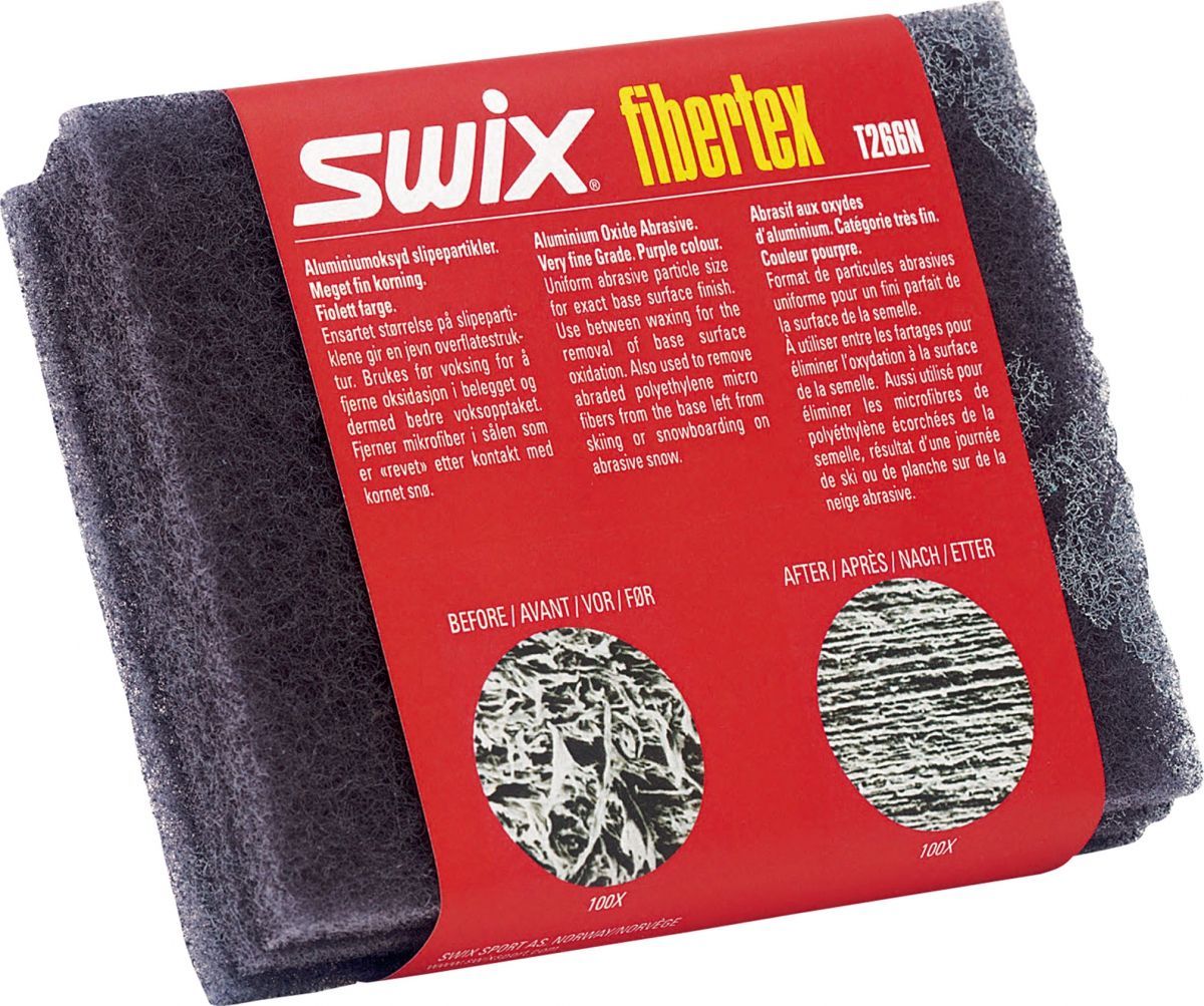 Фибертекс Swix, цвет: фиолетовый, 3 листа0, 110x150 ммT0266N Фибертекс Swix, цвет: фиолетовый, 3 листа0, 110x150 ммT0266NФибертекс. Крупный абразив. Фиолетовый. Для удаления царапин и мелких повреждений материала скользящей поверхности.