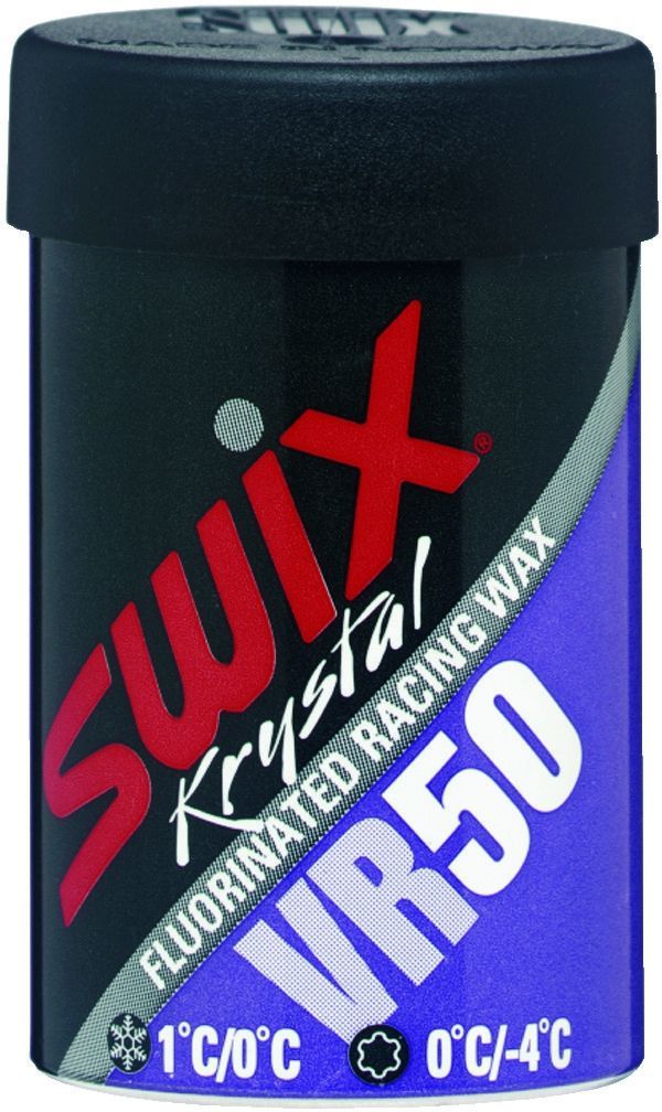 Мазь держания Swix VR50 Violet, 45 гVR050 Мазь держания Swix VR50 Violet, 45 гVR050VR50 ФИОЛЕТОВАЯ. УПАКОВКА 45 Г. Предназначена для влажного или сухого снега в условиях около нуля. При использовании ниже нуля требуется высокая влажность. Для свежего снега +1°С…-2°С Для старого снега 0°С…-5°С