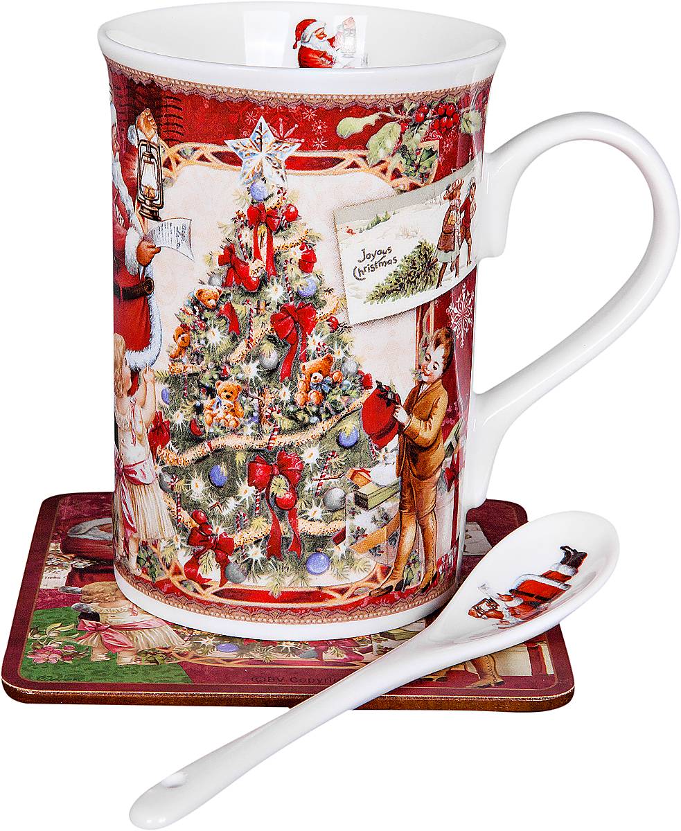 Кружка Mister Christmas Дед Мороз и дети, с ложкой, с подставкой, 3 предметаBR-M11-N Кружка Mister Christmas Дед Мороз и дети, с ложкой, с подставкой, 3 предметаBR-M11-NНовогодняя кружка Mister Christmas Дед Мороз и дети изготовлена из высококачественного фарфора и декорирована изображением Деда Мороза с детьми и елкой. В комплект входят ложка и подставка под горячее. Такие оригинальные предметы великолепно украсят кухонный интерьер, а также станут отличным подарком для ваших друзей и близких в преддверии Нового года. Предметы упакованы в красивую подарочную коробку. Высота кружки: 11 см.