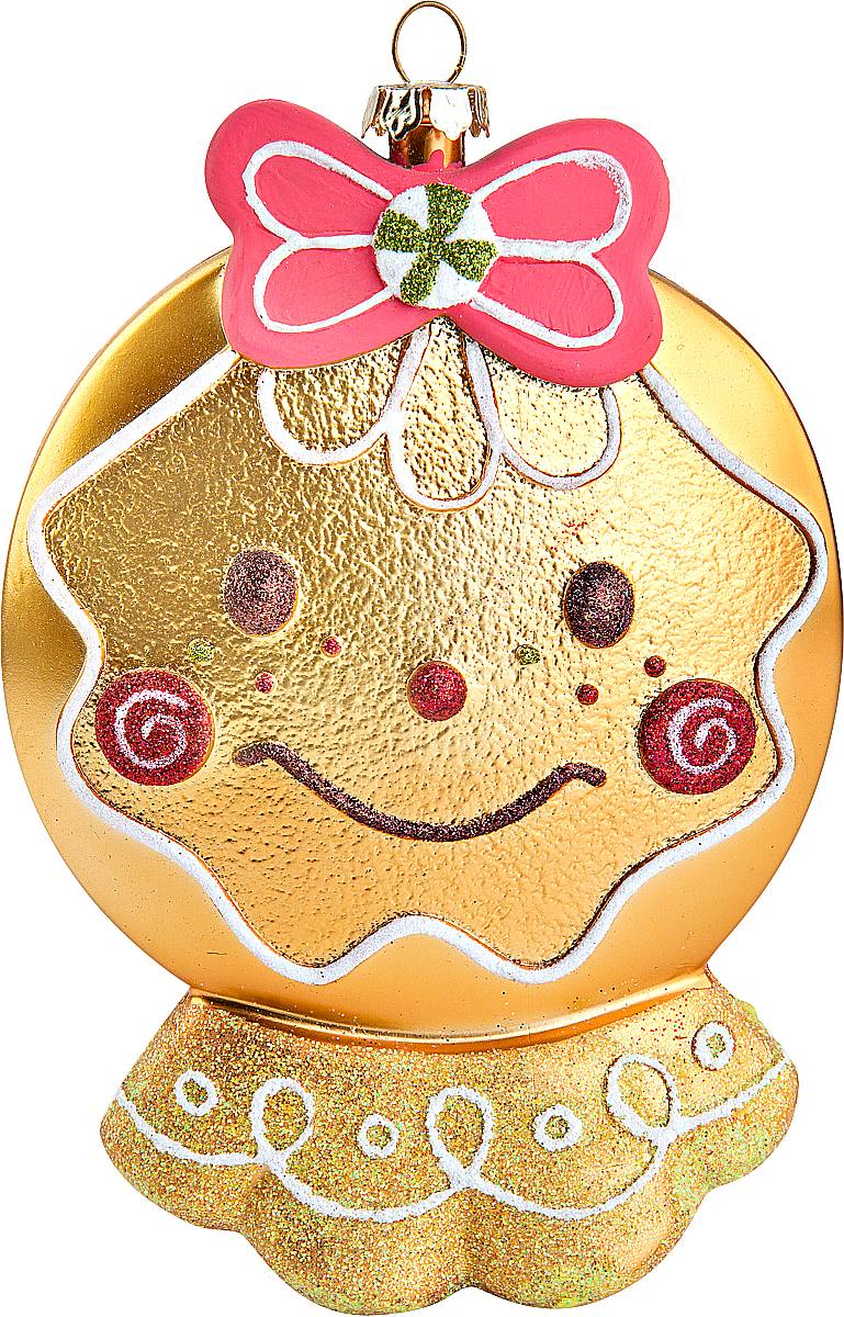 Украшение новогоднее подвесное Mister Christmas Печенька, высота 16 смCD-01 Украшение новогоднее подвесное Mister Christmas Печенька, высота 16 смCD-01Подвесное украшение Mister Christmas Печенька напоминает настоящее произведение кулинарного искусства. Так и хочется откусить небольшой кусочек - настолько аппетитно выглядит игрушка! Изделие выполнено из пластика и декорировано интересными узорами, объемными деталями и блестками. Для удобного размещения на елке предусмотрена петелька. Украшение с веселой мордочкой станет оригинальным элементом декора вашей елки!