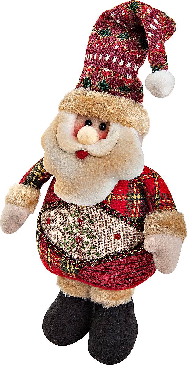 Игрушка новогодняя мягкая Mister Christmas Дед Мороз, высота 28 смCHL-500SN Игрушка новогодняя мягкая Mister Christmas Дед Мороз, высота 28 смCHL-500SNМягкая новогодняя игрушка Mister Christmas Снеговик, изготовленная из текстиля, прекрасно подойдет для праздничного декора дома. Изделие можно разместить в любом понравившемся вам месте. Новогодняя игрушка несет в себе волшебство и красоту праздника. Создайте в своем доме атмосферу веселья и радости, украшая дом красивыми игрушками, которые будут из года в год накапливать теплоту воспоминаний. Высота игрушки: 28 см.