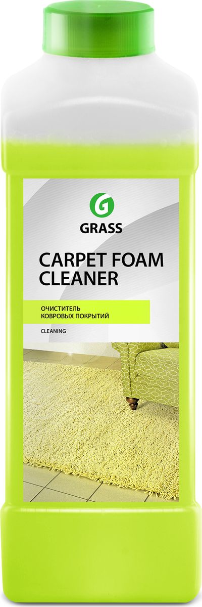 Универсальное чистящее средство Grass Carpet Foam Cleaner, 1000 мл215110 Универсальное чистящее средство Grass Carpet Foam Cleaner, 1000 мл215110Универсальный моющий состав с высоким пенообразованием для очистки ковровых покрытий от любых загрязнений. Подходит для чистки ткани, велюра, искусственной кожи, пластика и стекол. Концентрат разводится из расчета 50-150 г. на 1 л воды.