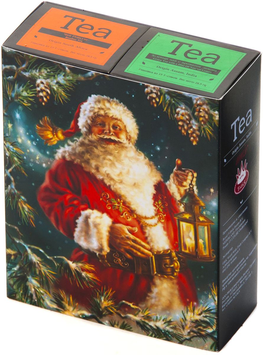 Подарочный набор Royal T-Stick: Green Tea зеленый чай и Rooibos Tea красный чай в стиках, 30 шт1612403 Подарочный набор Royal T-Stick: Green Tea зеленый чай и Rooibos Tea красный чай в стиках, 30 шт1612403Подарочный набор из 2 пачек чая премиум класса упакован в коробку для транспортировки. Зеленый чай с ароматом лимона порадует вас своим золотистым цветом, нежным ароматом лимона и освежающим послевкусием. Обогащение зеленого чая ароматом лимона усиливает полезные свойства природных антиоксидантов. Ройбуш - натуральный чай из листьев южноафриканского кустарника. Обладает сладковатым вкусом, с едва уловимыми ореховыми нотами. Чай обладает тонизирующим и бодрящим свойством. Снижает аппетит. Рекомендуется людям, контролирующим свою массу тела. Чай упакован в пищевую фольгу, которую можно использовать вместо ложечки для размешивания сахара. Опустите стик в кипяток, оставьте на 3 минуты, размешайте кусочек сахара. Достаньте стик из стакана, потрясите им о край стакана, так, чтобы стекли последние капли, и положите рядом. Вся влага останется внутри стика. Прекрасный подарок родным и близким и отличный повод удивить коллег по работе и друзей, внедряя новую,...