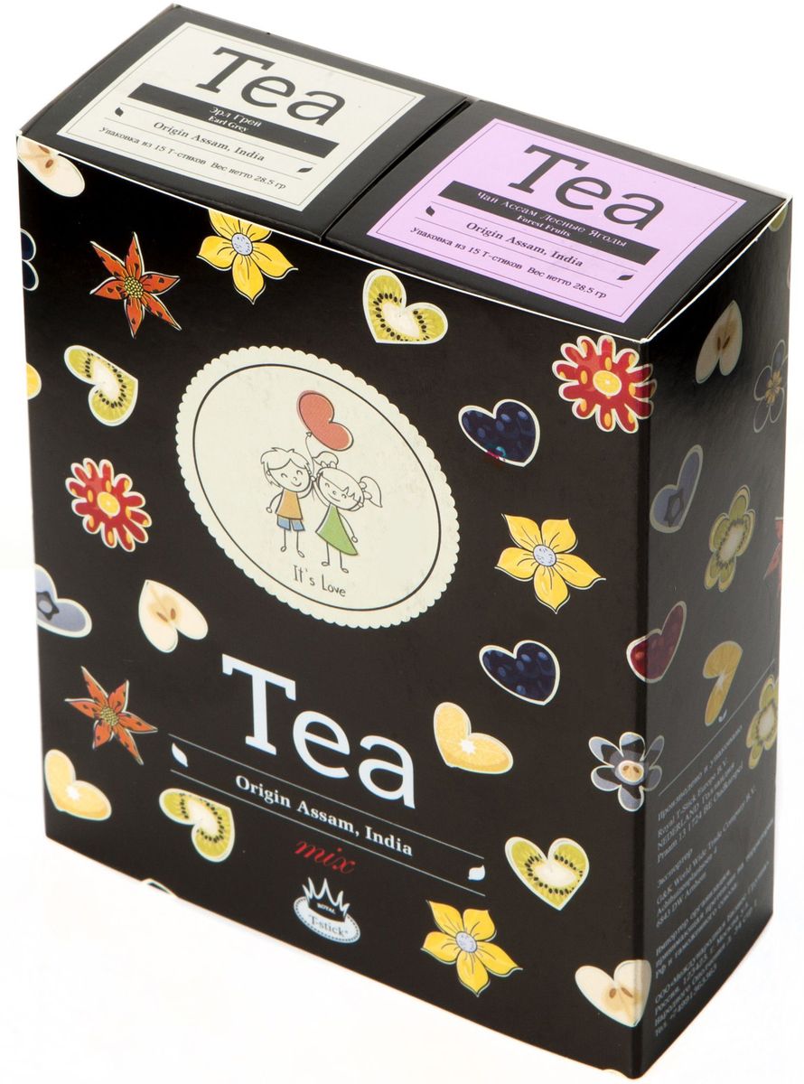 Подарочный набор Royal T-Stick: Earl Grey черный чай и Forest Fruits Tea черный чай в стиках, 30 шт2105 Подарочный набор Royal T-Stick: Earl Grey черный чай и Forest Fruits Tea черный чай в стиках, 30 шт2105Подарочный набор из 2 пачек чая премиум класса упакован в коробку для транспортировки. Чай Ассам с бергамотом порадует вас насыщенным янтарно- красным цветом, терпким ароматом бергамота и пряным, солодово-медовым вкусом. Чай обладает тонизирующим свойством. Чай Асам с ароматом лесных ягод порадует вас своим сладким фруктовым вкусом и ароматом лесных ягод и фруктов. Богат антиоксидантами, способствующих нейтрализации токсинов в нашем организме. Чай упакован в пищевую фольгу, которую можно использовать вместо ложечки для размешивания сахара. Опустите стик в кипяток, оставьте на 3 минуты, размешайте кусочек сахара. Достаньте стик из стакана, потрясите им о край стакана, так, чтобы стекли последние капли, и положите рядом. Вся влага останется внутри стика. Прекрасный подарок родным и близким и отличный повод удивить коллег по работе и друзей, внедряя новую, элегантную культуру чаепития!