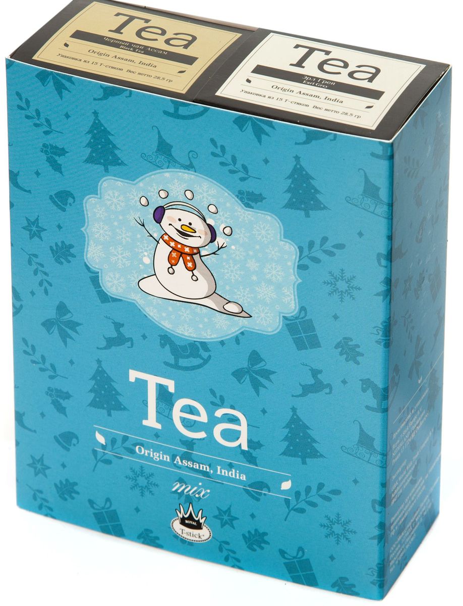 Подарочный набор Royal T-Stick: Earl Grey черный чай и High Tea черный чай в стиках, 30 шт77107 Подарочный набор Royal T-Stick: Earl Grey черный чай и High Tea черный чай в стиках, 30 шт77107Подарочный набор из 2 пачек чая премиум класса упакован в коробку для транспортировки. Чай Ассам с бергамотом порадует вас насыщенным янтарно- красным цветом, терпким ароматом бергамота и пряным, солодово-медовым вкусом. Чай обладает тонизирующим свойством. Чай Ассам порадует вас насыщенным янтарно-красным цветом, терпким ароматом и пряным, солодово- медовым вкусом. Чай упакован в пищевую фольгу, которую можно использовать вместо ложечки для размешивания сахара. Опустите стик в кипяток, оставьте на 3 минуты, размешайте кусочек сахара. Достаньте стик из стакана, потрясите им о край стакана, так, чтобы стекли последние капли, и положите рядом. Вся влага останется внутри стика. Прекрасный подарок родным и близким и отличный повод удивить коллег по работе и друзей, внедряя новую, элегантную культуру чаепития!