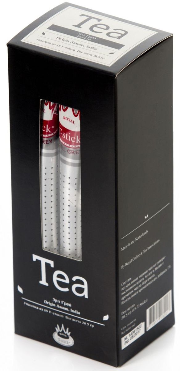 Royal T-Stick Earl Grey черный чай в стиках, 15 шт200RTS 15 Royal T-Stick Earl Grey черный чай в стиках, 15 шт200RTS 15Чай Ассам с бергамотом порадует вас насыщенным янтарно-красным цветом, терпким ароматом бергамота и пряным, солодово-медовым вкусом. Чай обладает тонизирующим свойством. Пейте чай Royal T-stick, наслаждайтесь незабываемым вкусом, идите в ногу со временем. Чай упакован в пищевую фольгу, которую можно использовать вместо ложечки для размешивания сахара. Опустите стик в кипяток, оставьте на 3 минуты, размешайте кусочек сахара. Достаньте стик из стакана, потрясите им о край стакана, так, чтобы стекли последние капли, и положите рядом. Вся влага останется внутри стика. Вам не придется больше выжимать чайный пакетик и испытывать неловкость перед незнакомыми людьми.