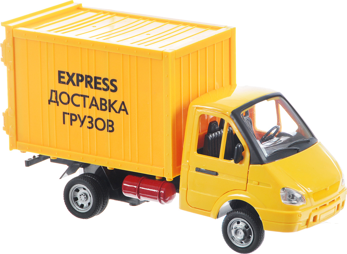 ТехноПарк Фургон инерционный Газель Доставка грузовA071-H11011-J006 ТехноПарк Фургон инерционный Газель Доставка грузовA071-H11011-J006Инерционный фургон ТехноПарк Газель Доставка грузов имеет реалистичный внешний вид, ее корпус окрашен в яркий цвет. Как и в оригинальном автомобиле у игрушки открываются двери и кузов, кроме того, представленная модель обладает звуковыми и световыми эффектами, что делает игру с ней интереснее. Машина снабжена инерционным механизмом. Игрушка выполнена из качественных и безопасных материалов. Рекомендуется докупить 3 батарейки напряжением 1,5V типа LR44/AG13 (товар комплектуется демонстрационными).