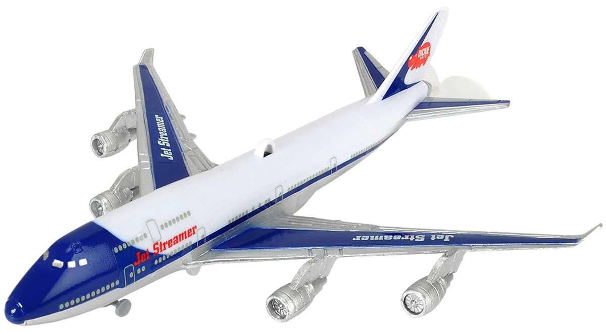 Dickie Toys Самолет подвесной к потолку3343004 Dickie Toys Самолет подвесной к потолку3343004Самолет подвесной к потолку Dickie Toys имеет весьма реалистичный вид и расцветку, благодаря чему становится похож на уменьшенную копию пассажирского авиалайнера. Игрушка имеет звуковые эффекты, напоминающие работу двигателей. Помимо этого, самолет можно подвесить к потолку благодаря специальному креплению. Самолет будет летать по кругу под потолком, если к нему слегка прикоснуться. Необходимо купить одну батарейки напряжением 1,5V типа АА (не входит в комплект).