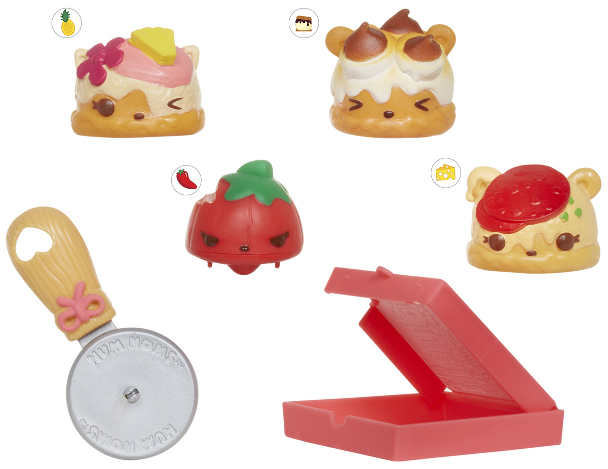 Num Noms Набор фигурок Пицца 4 шт544449_пицца Num Noms Набор фигурок Пицца 4 шт544449_пиццаНабор фигурок Num Noms Пицца - это уникальная возможность создавать замечательные ароматные композиции из забавных игрушек, изображающих различные вкусности! Каждая фигурка имеет свой вкусный запах, а комбинируя сразу несколько Num Noms, можно получить уникальный и неповторимый микс! Одной из особенностей этих милых изделий является то, что основа способна передвигаться при нажатии на специальную кнопочку, а это лишь добавит веселья игровому процессу. Набор из четырех фигурок Num Noms также включает в себя интересные аксессуары, изображающие кухонные принадлежности. Они, вне всякого сомнения, тоже смогут привнести в процесс игры массу веселых моментов!