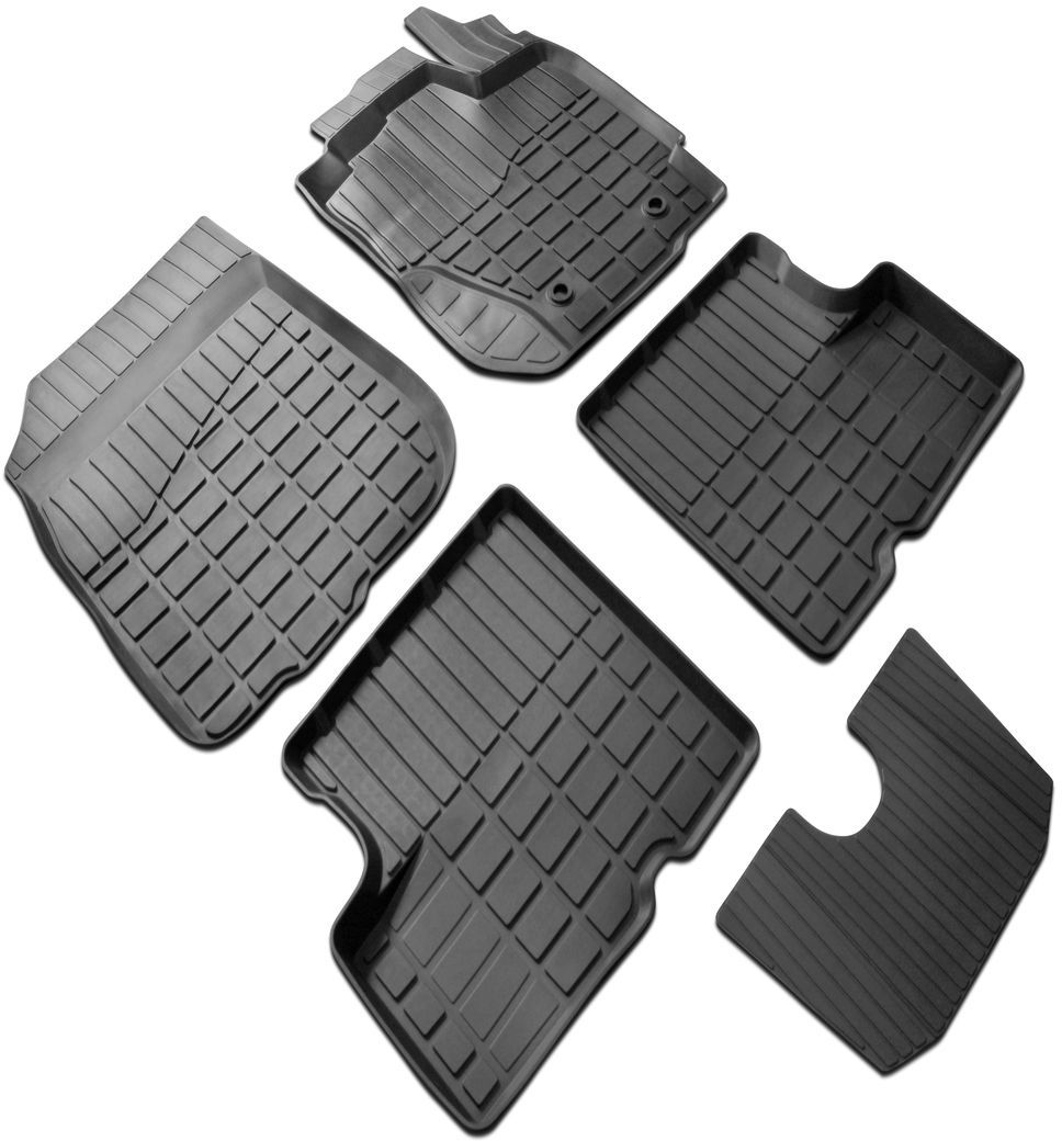 Коврики салона Rival литьевые для Renault Duster (2WD) 2010-2015/Nissan Terrano (2WD) 2014-2016, c перемычкой, резина0064701001 Коврики салона Rival литьевые для Renault Duster (2WD) 2010-2015/Nissan Terrano (2WD) 2014-2016, c перемычкой, резина0064701001Современная версия ковриков Rival для автомобилей, изготовлены из высококачественного и экологичного сырья с использованием технологии высокоточного литься под давлением, полностью повторяют геометрию салона вашего автомобиля. - Усиленная зона подпятника под педалями защищает наиболее подверженную истиранию область. - Надежная система крепления, позволяющая закрепить коврик на штатные элементы фиксации, в результате чего отсутствует эффект скольжения по салону автомобиля. - Высокая стойкость поверхности к стиранию. - Специализированный рисунок и высокий борт, препятствующие распространению грязи и жидкости по поверхности коврика. - Перемычка задних ковриков в комплекте предотвращает загрязнение тоннеля карданного вала. - Произведены из первичных материалов, в результате чего отсутствует неприятный запах в салоне автомобиля. - Высокая эластичность, можно беспрепятственно эксплуатировать при температуре от -45 ?C до +45 ?C. Уважаемые клиенты!...