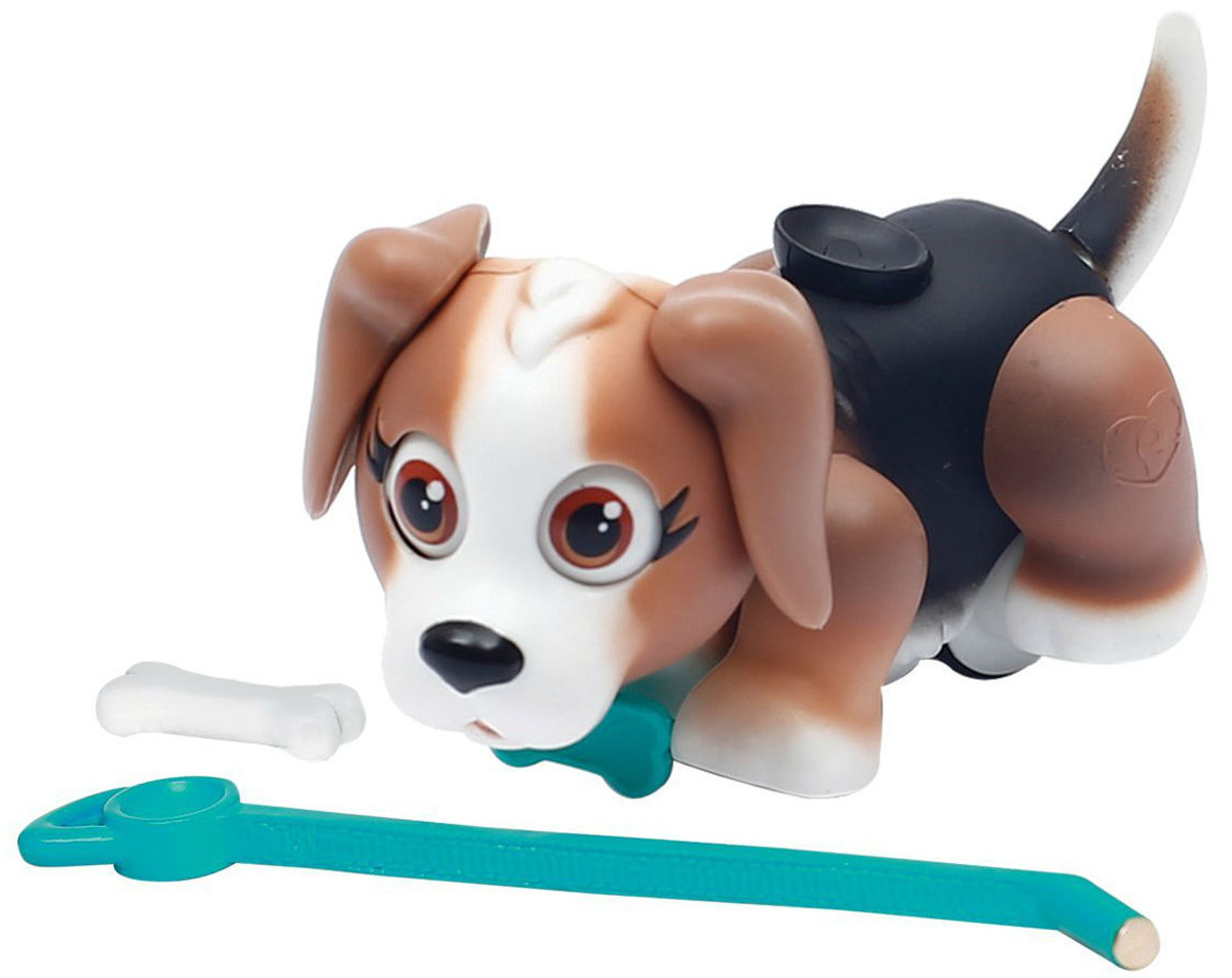Pet Club Parade Фигурка Собачка породы бигльPTD00131_триколор, коричневая с белым голова Pet Club Parade Фигурка Собачка породы бигльPTD00131_триколор, коричневая с белым головаФигурка Собачка породы бигль привлечет внимание вашего малыша и подарит много часов, посвященных игре с ней. В комплекте: собачка, поводок, косточка. Собачка забавно двигает лапками и головой при ходьбе. При желании можно присоединить специальный поводок к ошейнику. На спинке расположен джойстик, с помощью которого можно управлять головой, хвостиком и глазами собачки. Щенок может взаимодействовать с аксессуарами. Например, благодаря встроенным магнитам, подбирать косточку или следовать ней. На ошейнике собачки есть бирка в виде косточки, на которой можно написать имя своего любимца!