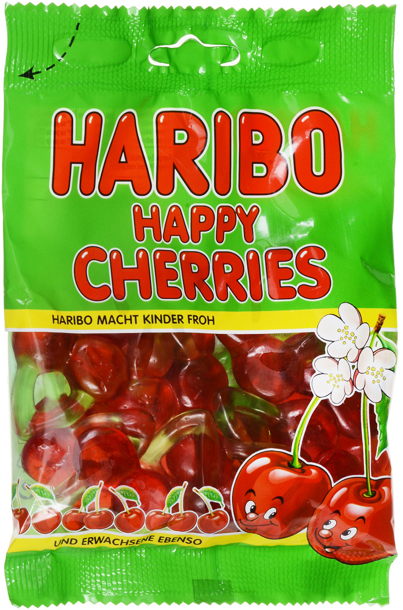 Haribo Happy Cherries жевательный мармелад, 100 г30981 Haribo Happy Cherries жевательный мармелад, 100 г30981Жевательный мармелад Haribo Happy Cherries - это наслаждение ягодами, только что сорванными с дерева! Если вы любите сочный и освежающий вкус спелых вишен, то данный мармелад - это то, что вам нужно! Уважаемые клиенты! Обращаем ваше внимание, что полный перечень состава продукта представлен на дополнительном изображении.