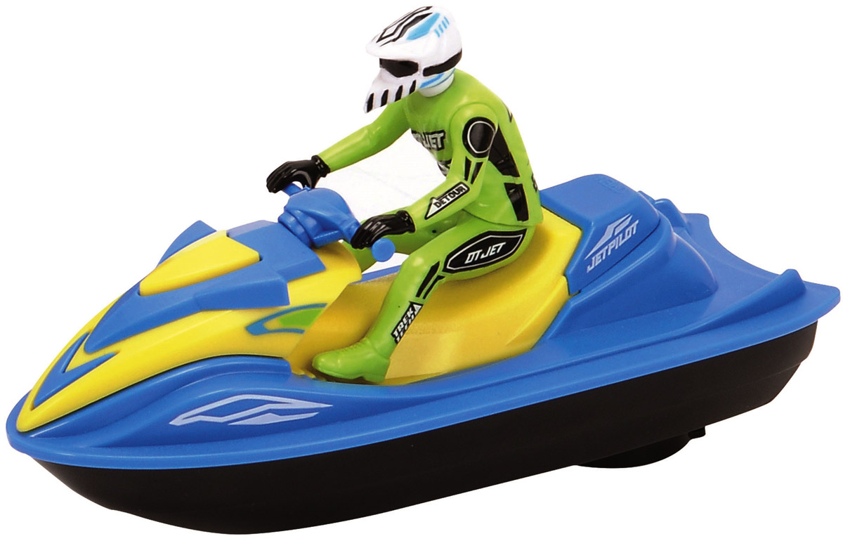 Dickie Toys Водный мотоцикл Sea Jet цвет голубой салатовый3772003_голубой, салатовый Dickie Toys Водный мотоцикл Sea Jet цвет голубой салатовый3772003_голубой, салатовыйВодный мотоцикл Dickie Toys Sea Jet - это игрушечный водный мотоцикл, за рулем которого сидит фигурка человека в шлеме. Водный мотоцикл действительно может плыть по воде, причем довольно быстро. Включается игрушка с помощью рычажка на правом борту мотоцикла. Сделайте вашему ребенку такой замечательный подарок! Для работы игрушки необходима 1 батарейка типа АА напряжением 1,5V (не входит в комплект).